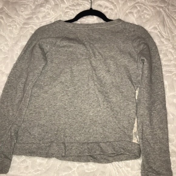 Forever 21 Grey Sweater w/ Lace - Picture 3 of 4